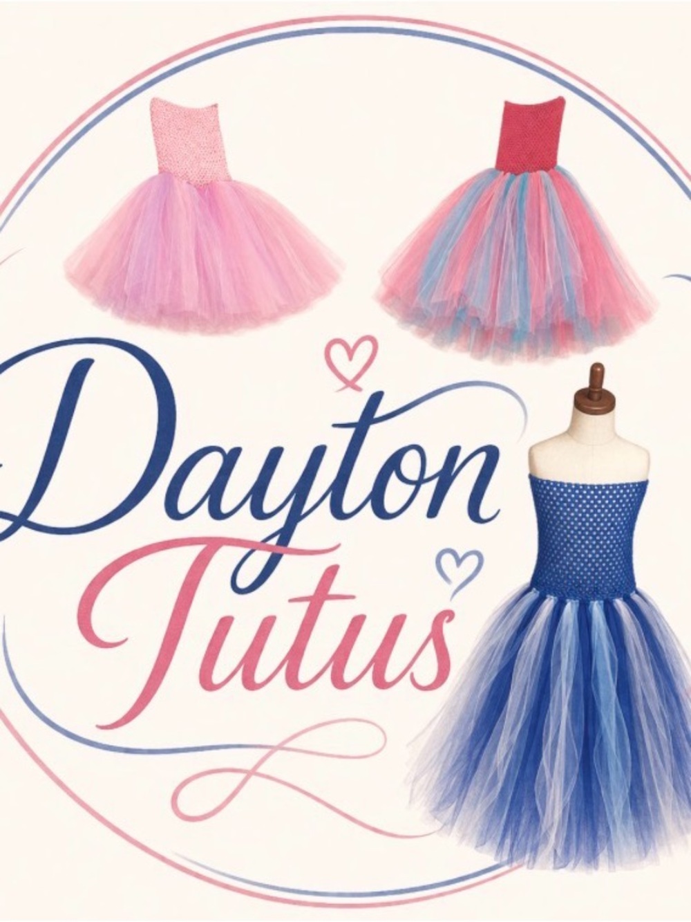 Girls' Pink and Blue Tulle Costume Dress